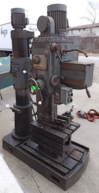 8" x 36" DAR SIN ... RADIAL DRILL w/BOX TABLE